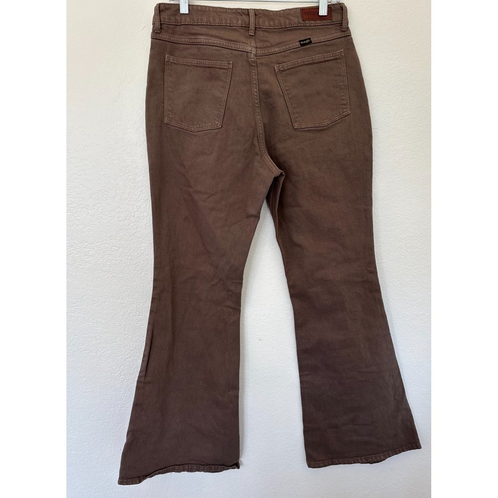 Wrangler Jeans 12 X 31 Brown High Rise Fierce Flare Denim Rodeo cowgirl Retro - Picture 7 of 16
